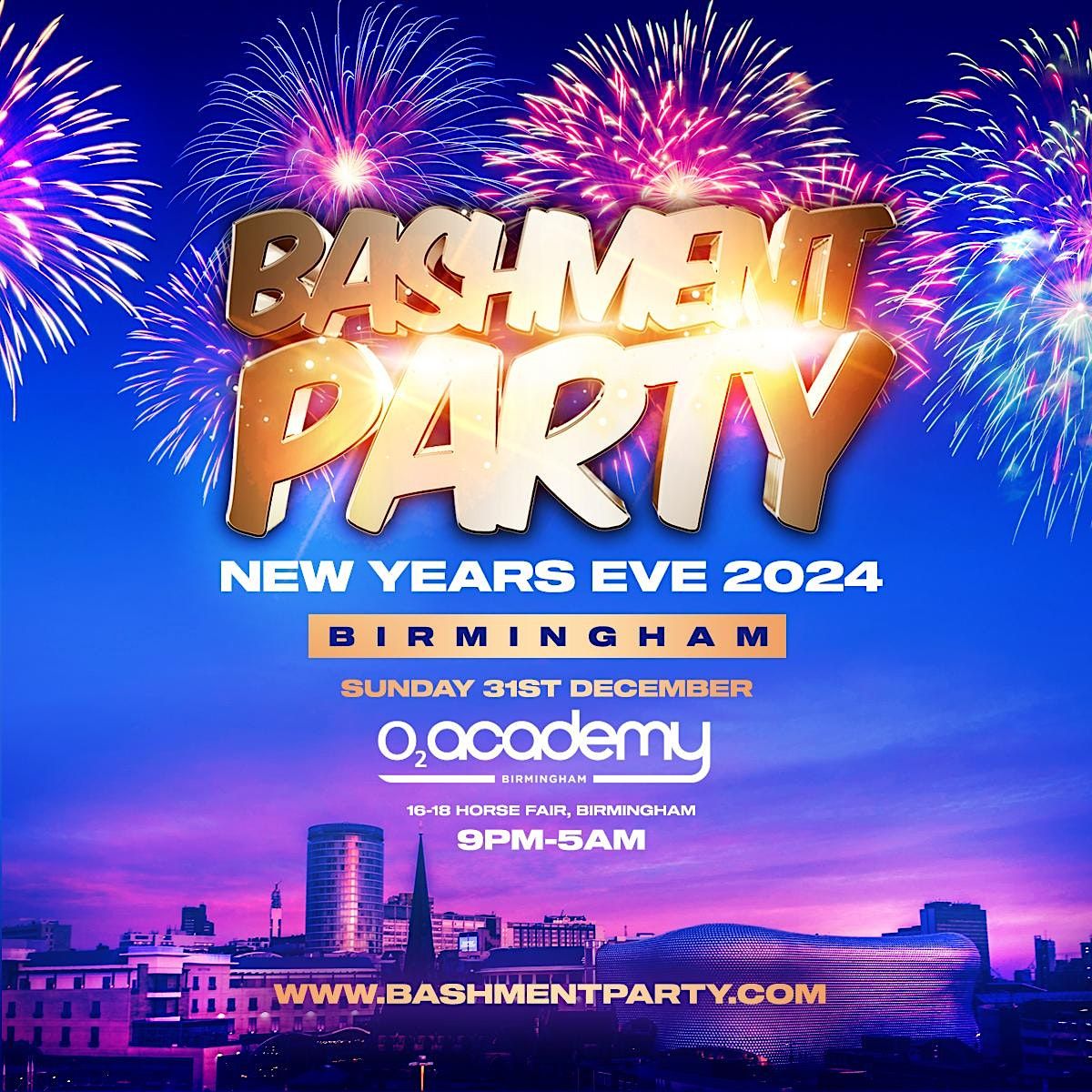 Bashment Party Birmingham New Years Eve 2023/2024 O2 Academy