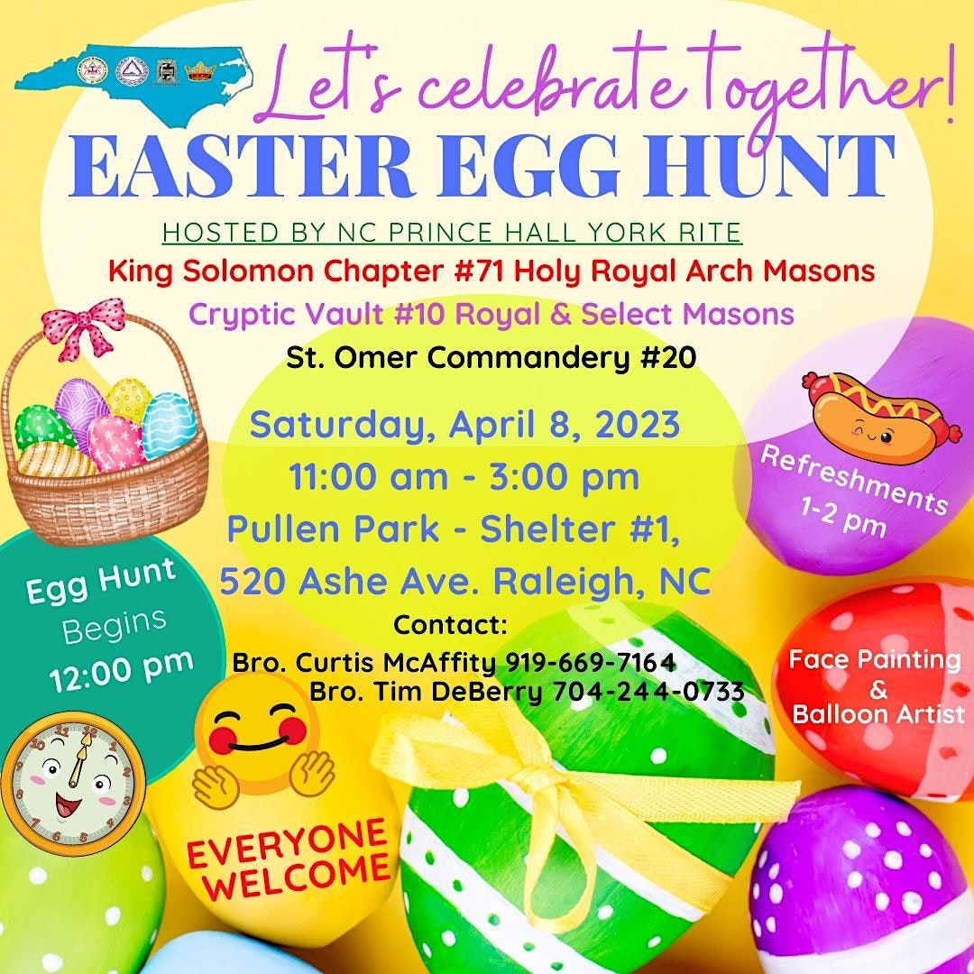 Community Easter Egg Hunt Hosted By Raleigh  York Rite PHA Masons