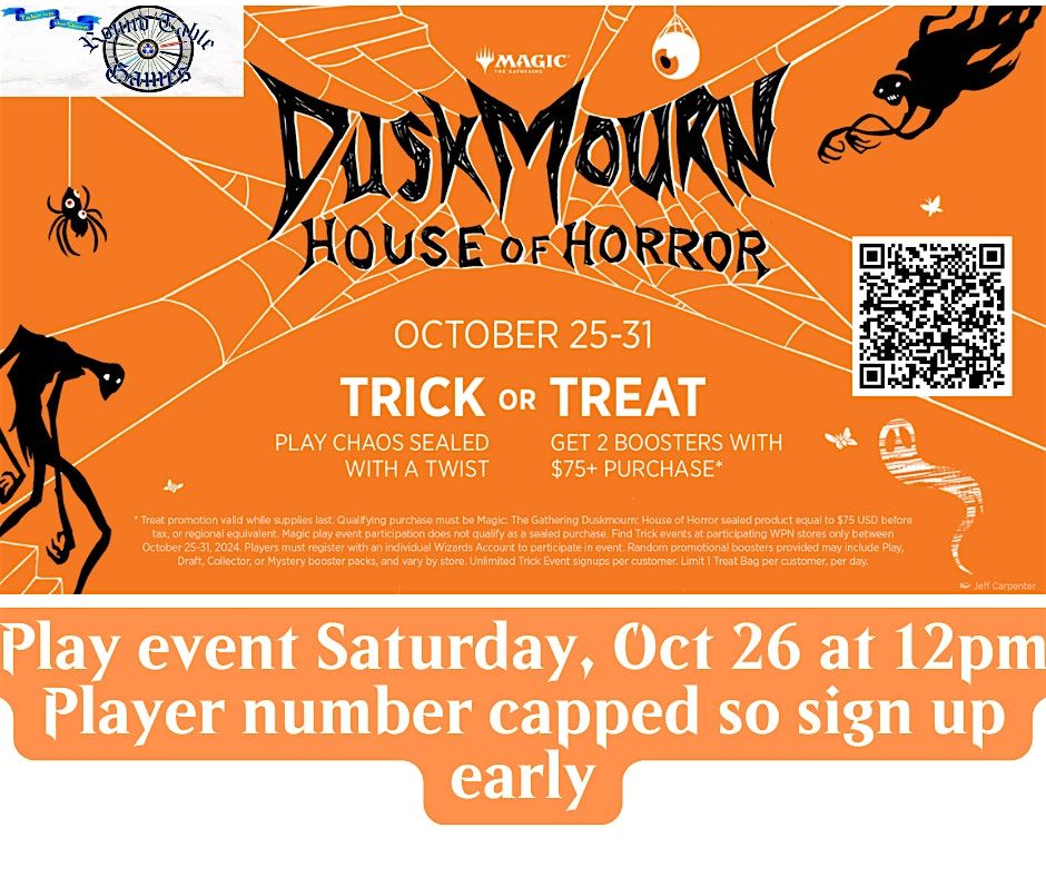 Magic Duskmourn Trick or Treat at Round Table Games