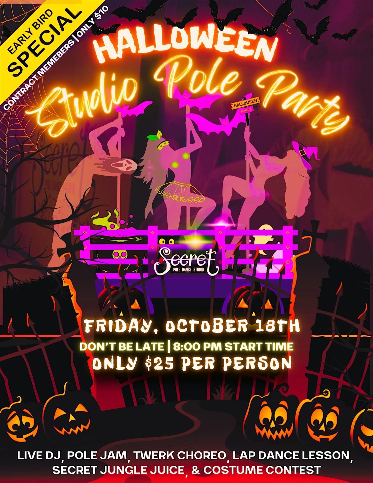 HALLOWEEN EDITITON Studio Pole Party