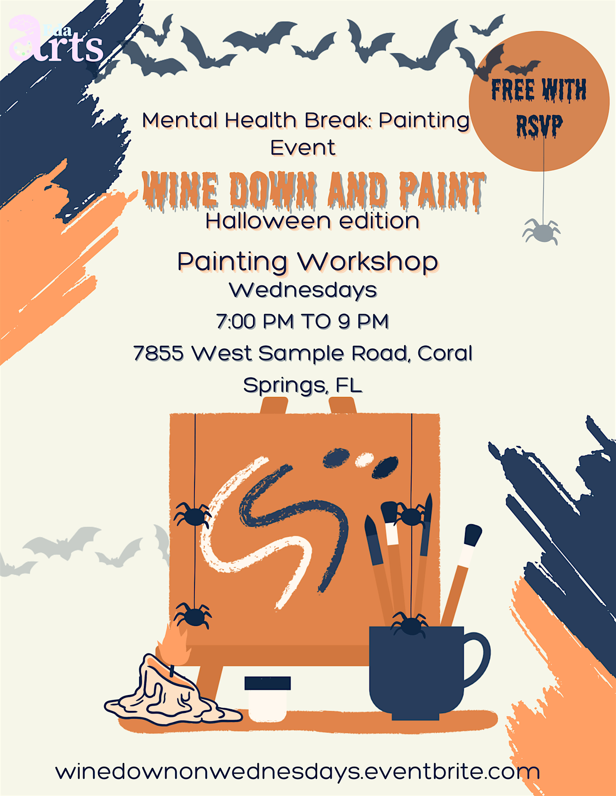 Wine Down and Paint : Mental Health Break (Halloween Edition)