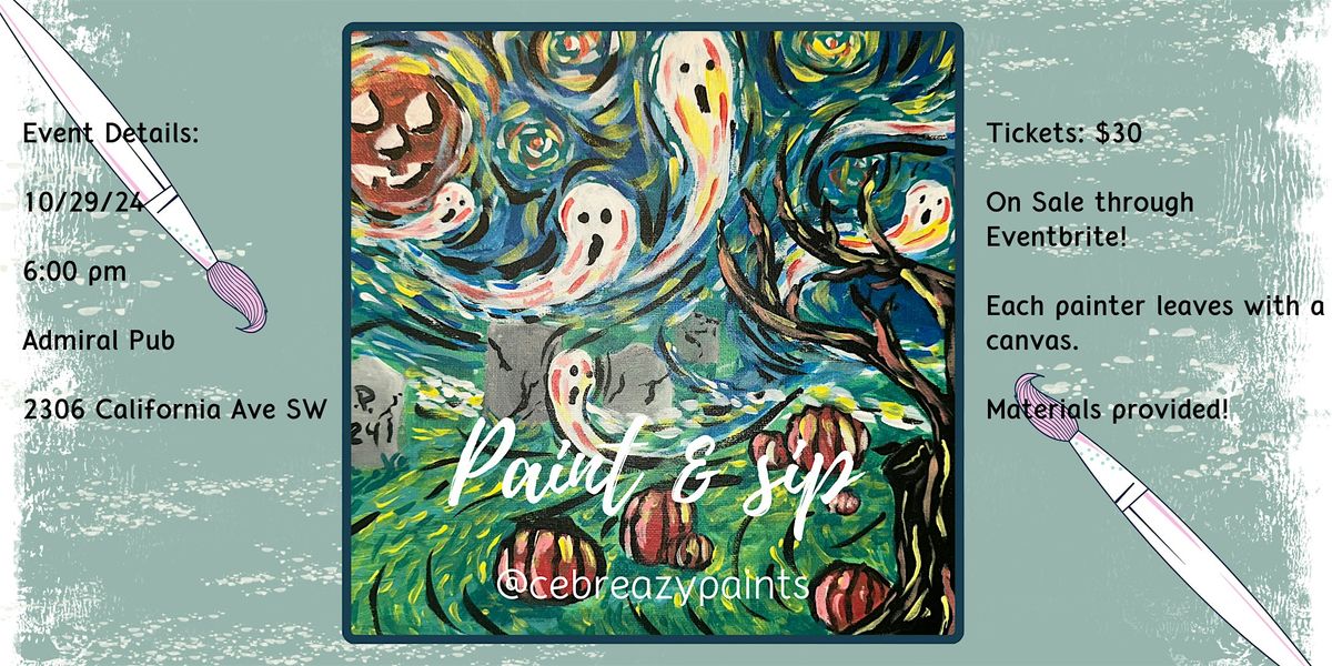 Spooky Paint & Sip at Admiral Pub