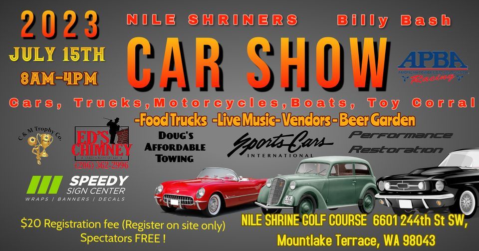 Nile Car Show Nile Shrine Golf Course, Mountlake Terrace, WA July