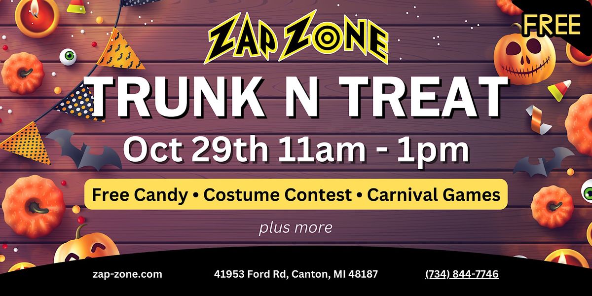 Trunk N Treat Halloween Extravaganza Zap Zone GloGolf, Canton, MI