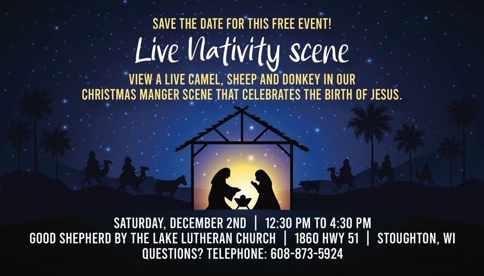 Live Nativity Good Shepherd By the Lake, Stoughton, WI December 2, 2023