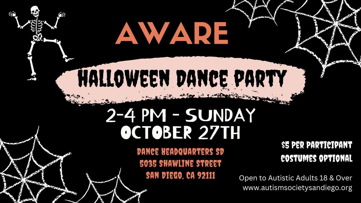 AWARE Autistic Adult Halloween Dance Party