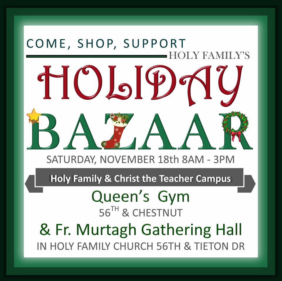 Holy Familys Holiday Bazaar Holy Family Catholic Church Yakima