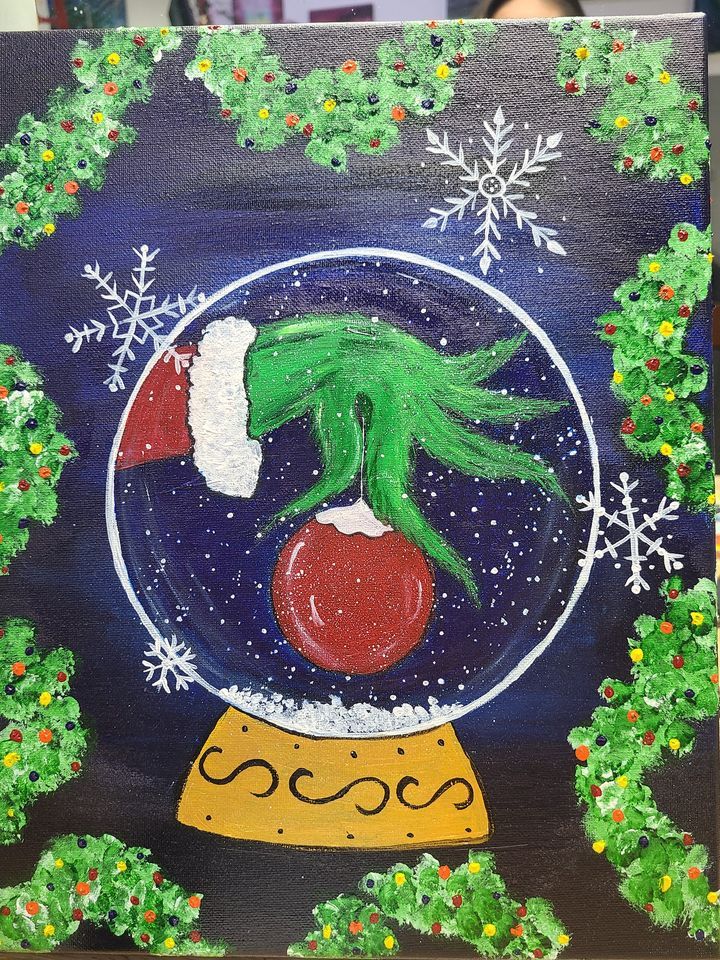 Christmas Paint night Confessions of the Hand Fine Art and Tattoo