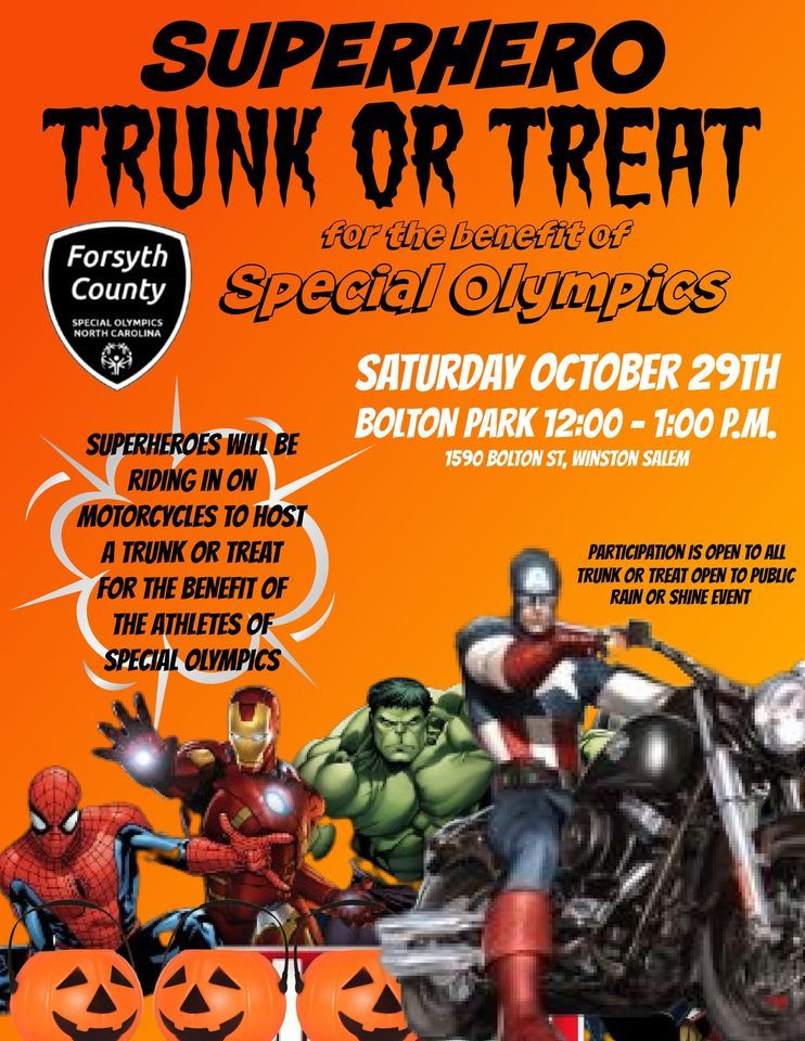 Superhero Ride & Trunk or Treat to benefit Special Olympics