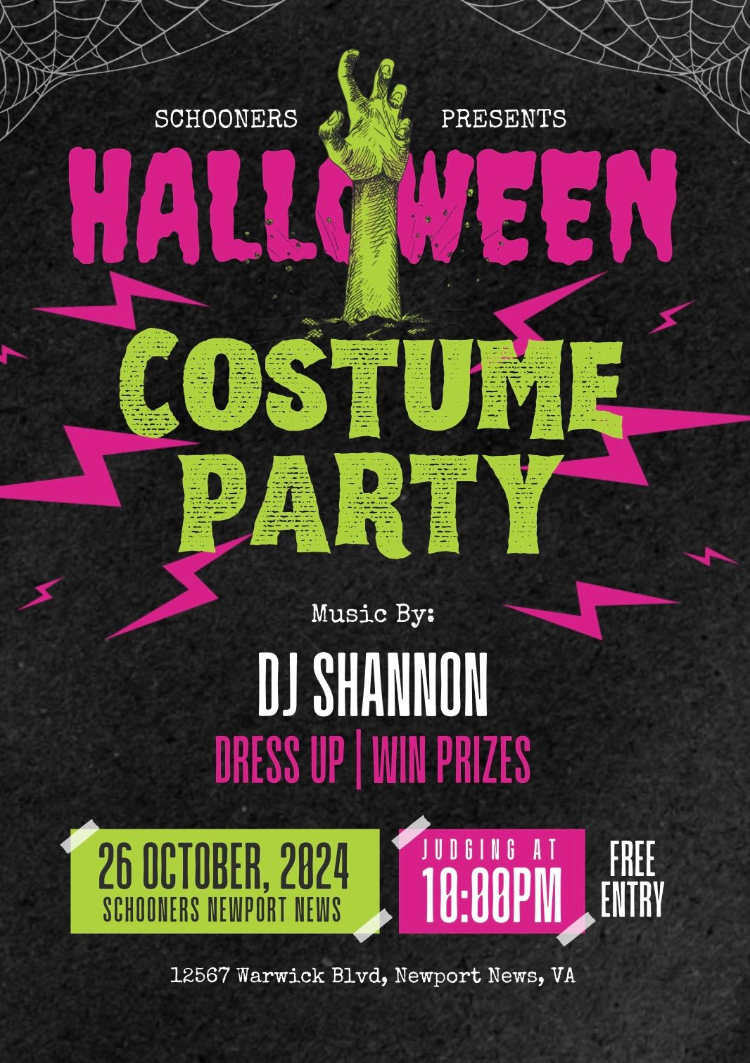 Halloween Costume Party at Schooners