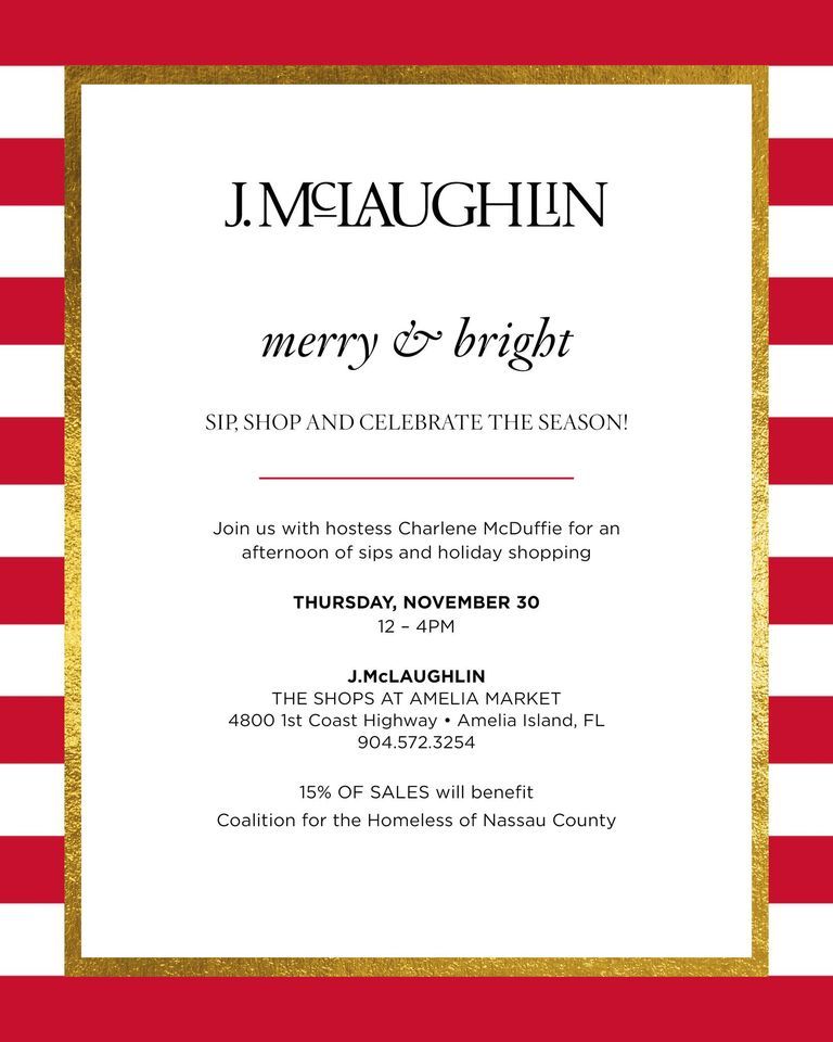 Sip, Shop, and Celebrate J.McLaughlin (4800 1st Coast Hwy Space 420