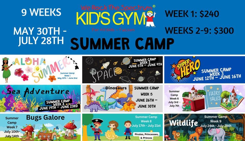 Summer Camp at We Rock the Spectrum Kid's Gym Tucson