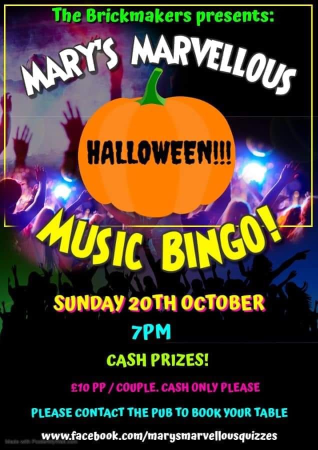 Halloween \ud83c\udf83  Music Bingo 