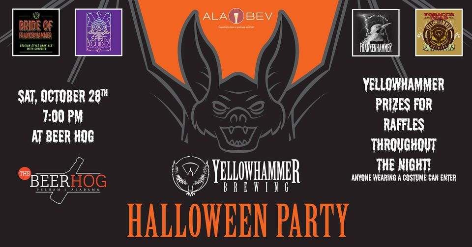 Yellowhammer Tap Takeover & Halloween Party The Beer Hog, Pelham, AL