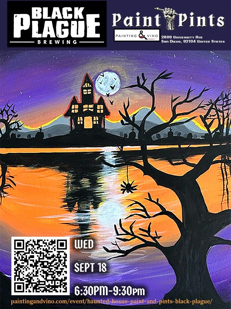 Haunted house - Paint and Pints at Black Plague in North Park