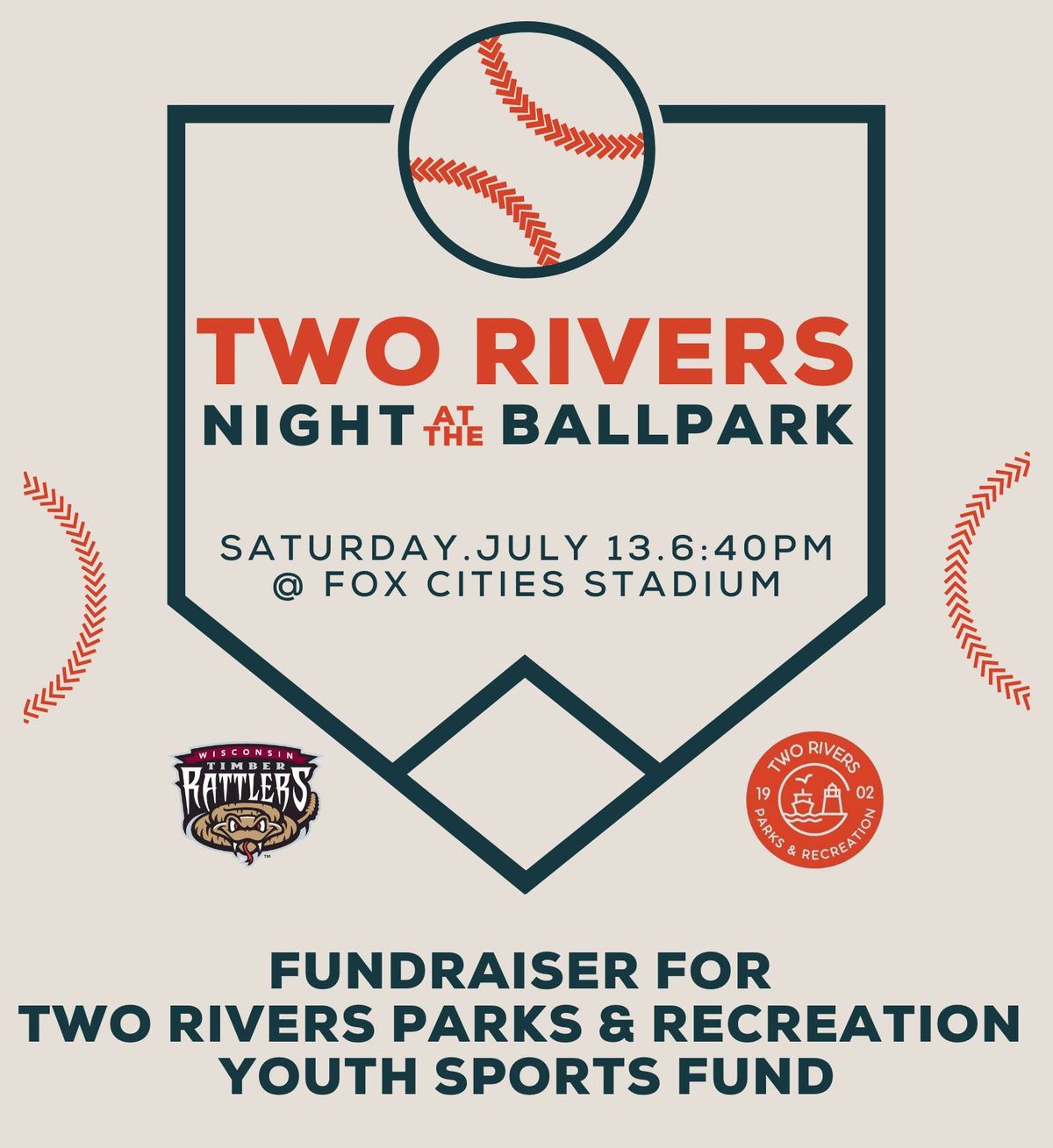 Two Rivers Night at the Ballpark - Fundraiser for Youth Sports Fund