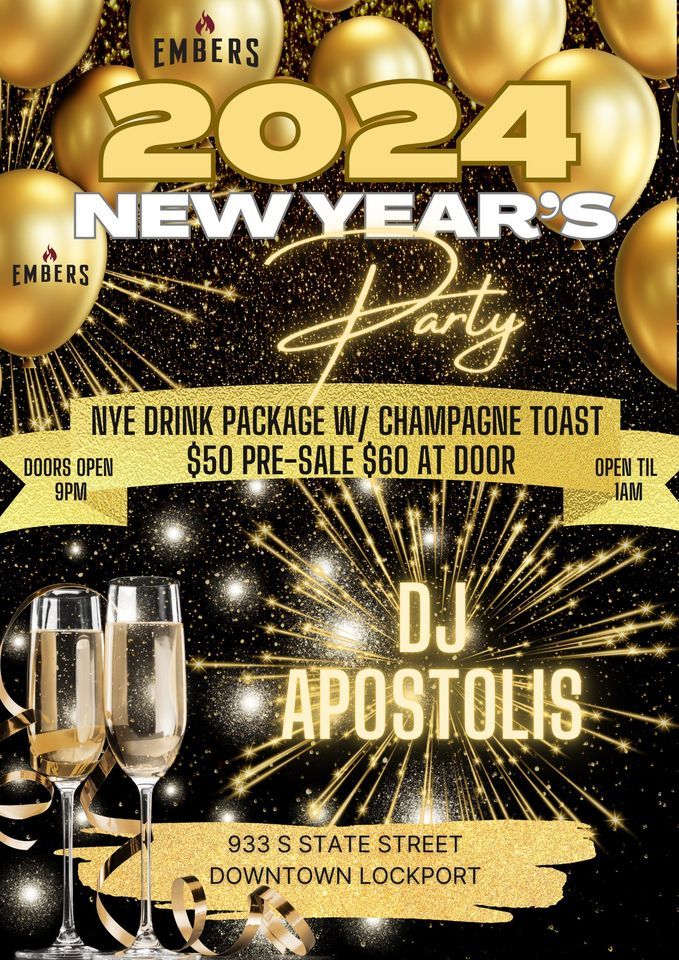 2024 New Years Party Embers, Lockport, IL December 31, 2023