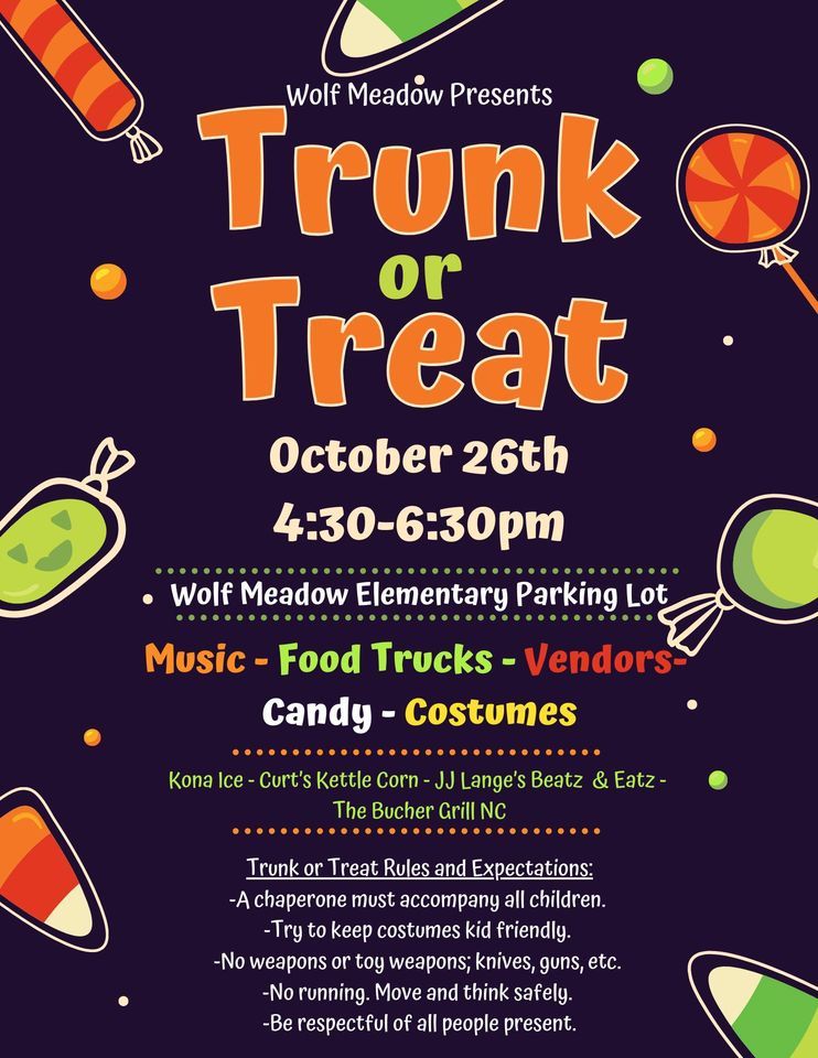 Trunk or Treat | Wolf Meadow Elementary School, Concord, NC | October ...