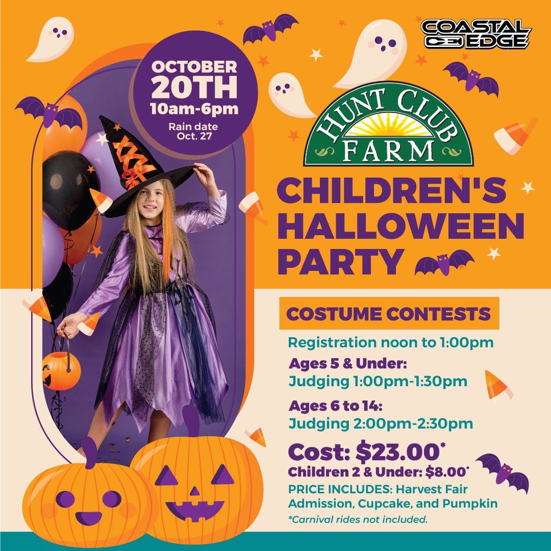 \ud83c\udf83\ud83d\udc7b Join Us for the Children's Halloween Party at Hunt Club Farm! \ud83d\udc7b\ud83c\udf83