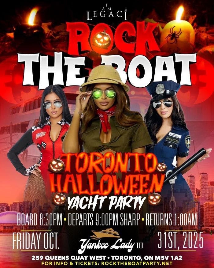 Rock The Boat: Toronto\u2019s Ultimate Halloween Yacht Party 2025
