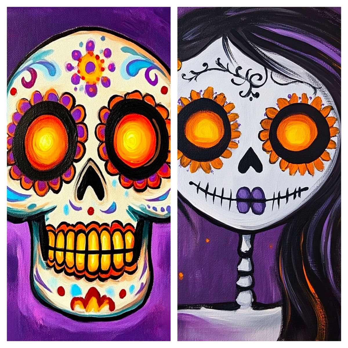 Sweetest Day Skeletons Paint Night