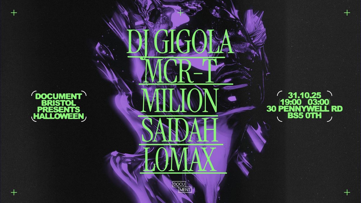 Document Presents: Halloween | DJ Gigola, MCR-T, Milion, Saidah