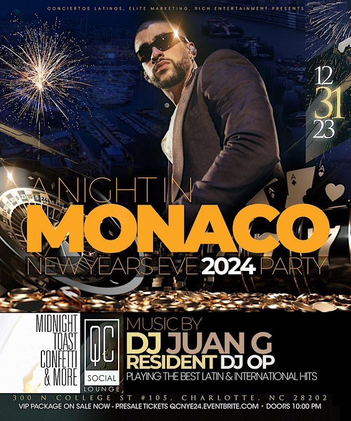 NYE Party 2024 at QC Social! A Night in Monaco NEW YEARS EVE 2024