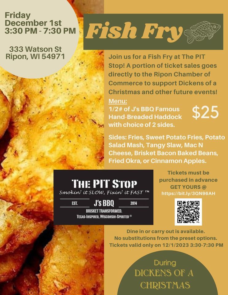 Dickens of a Christmas Fish Fry at The PIT Stop 333 Watson St