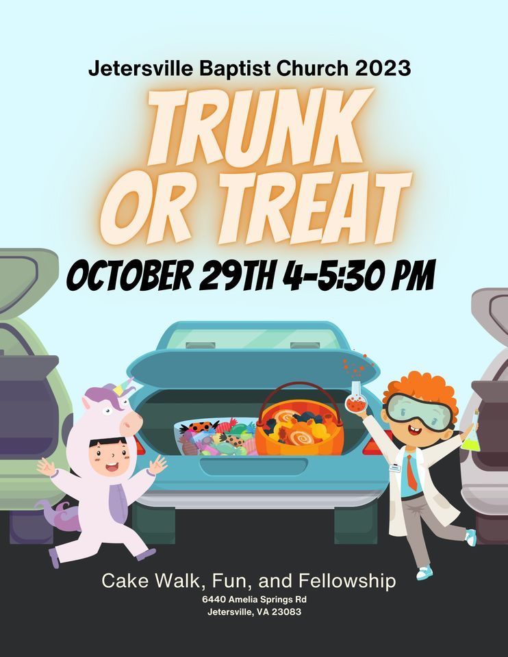 Trunk or Treat Jetersville Baptist October 29, 2023