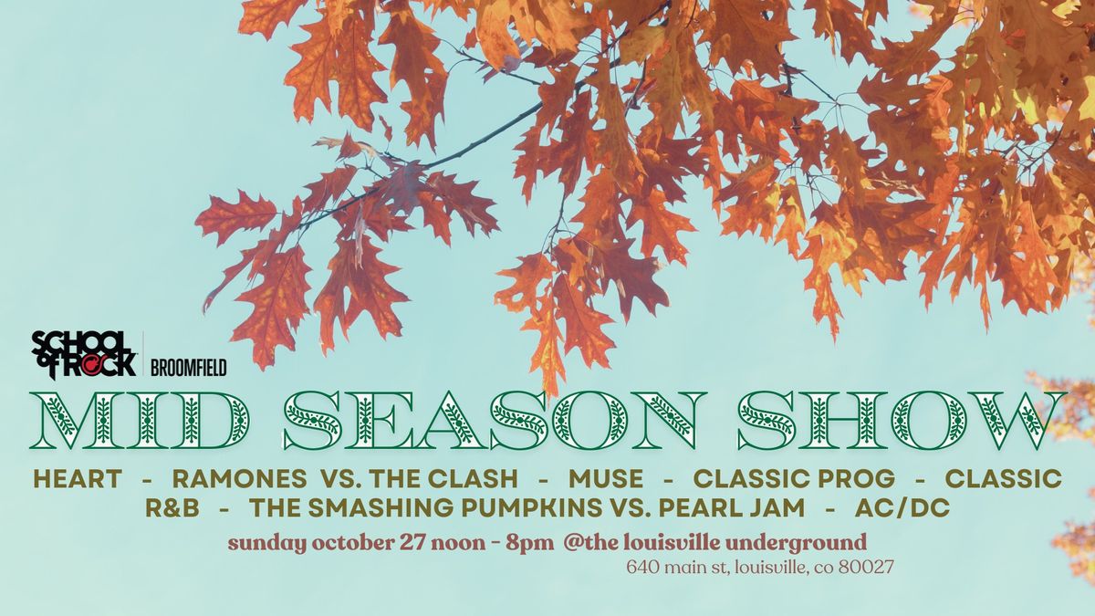 MidSeason Shows Fall 2024 The Louisville Underground October 27