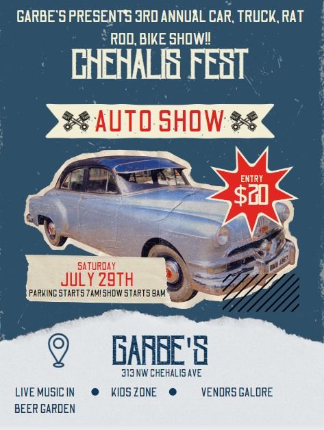 2023 Chehalis Fest Car Show | Garbe’s, Napavine, WA | July 29, 2023