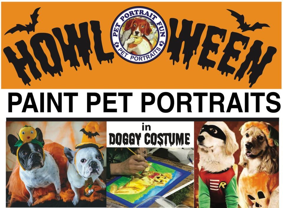 HOWLOWEEN Sip and Paint a Pet Portrait Fun- Barking Dog New York
