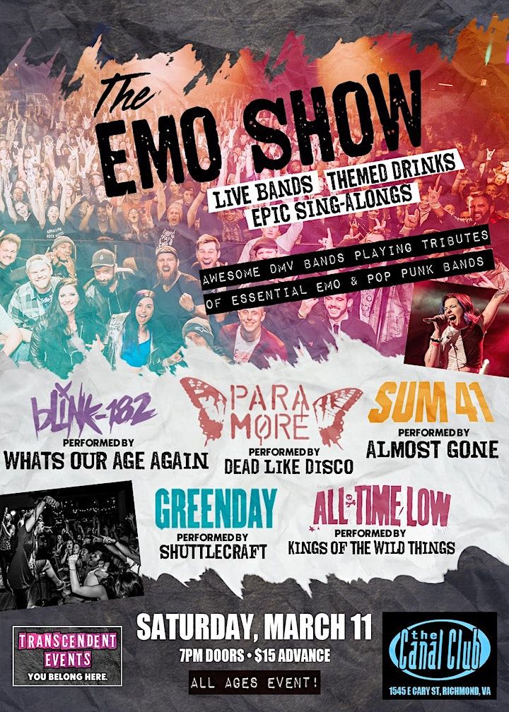 The Emo Show: legendary Pop Punk & Emo Anthems | The Canal Club ...