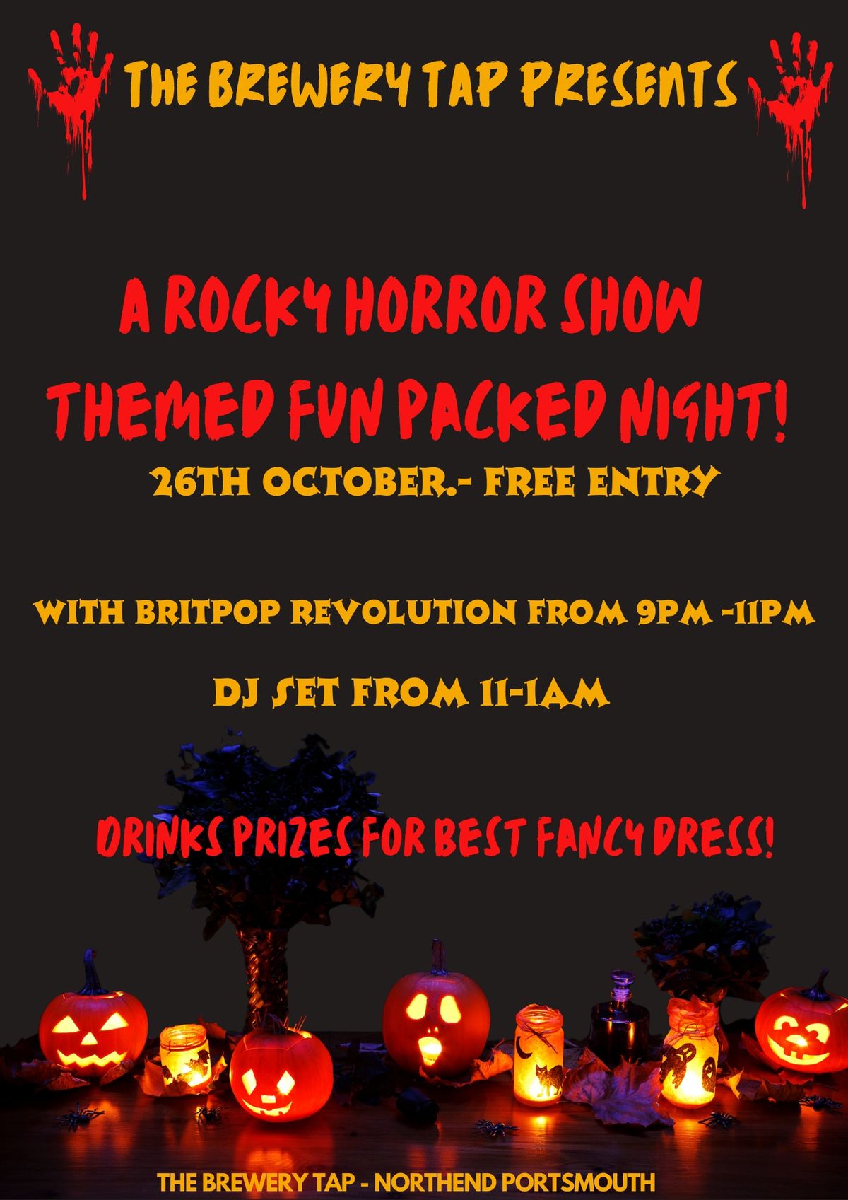 Rocky Horror themed Halloween night with Britpop Revolution