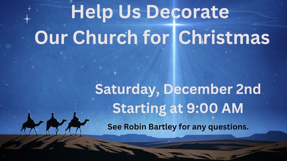 Church Christmas Decorating | Hams Prairie Church, Fulton, MO ...