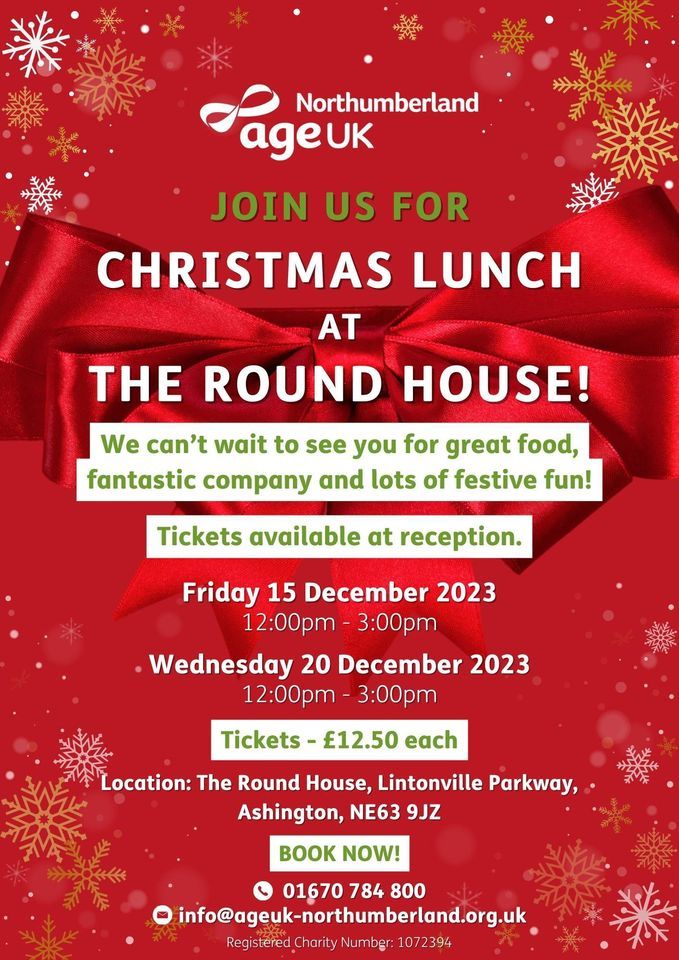 Christmas Lunch at The Round House Age UK Northumberland, Ashington