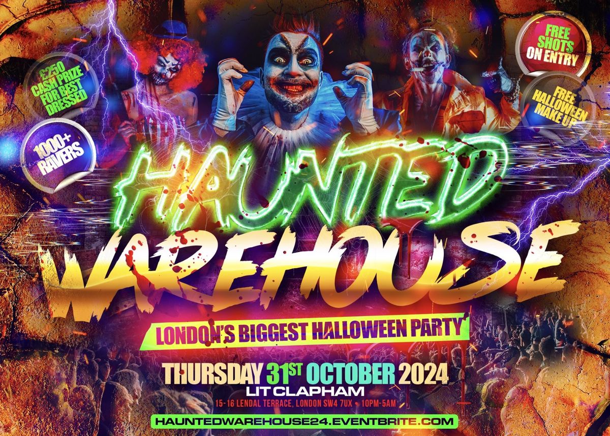 Haunted Warehouse - London\u2019s Biggest Halloween Party - 1000+ Ravers