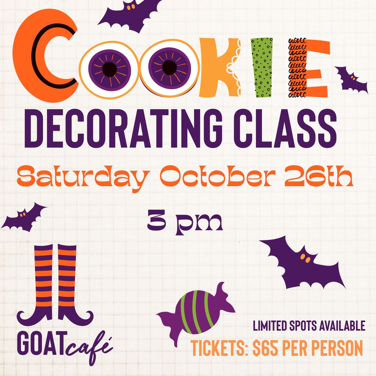 Spook-tacular Halloween Cookie Decorating Class!