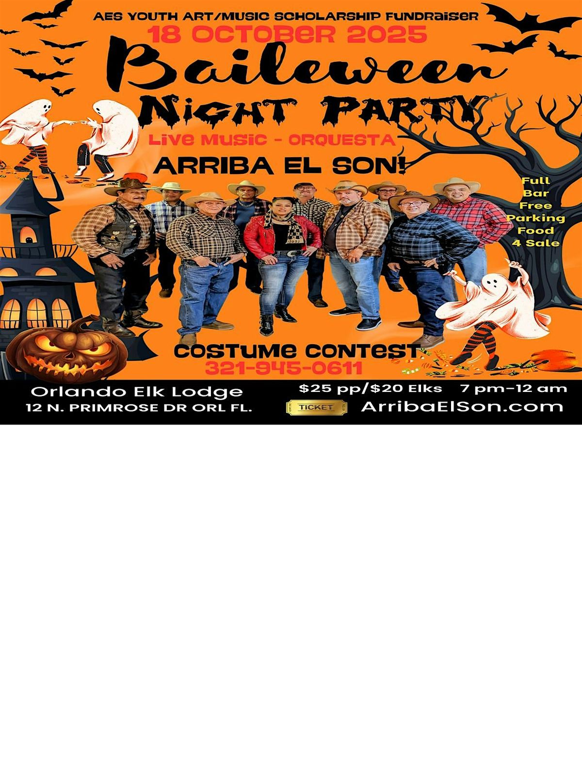 Baileween on Halloween - Costume Contest - Salsa y Mas de 7 pm - Midnight