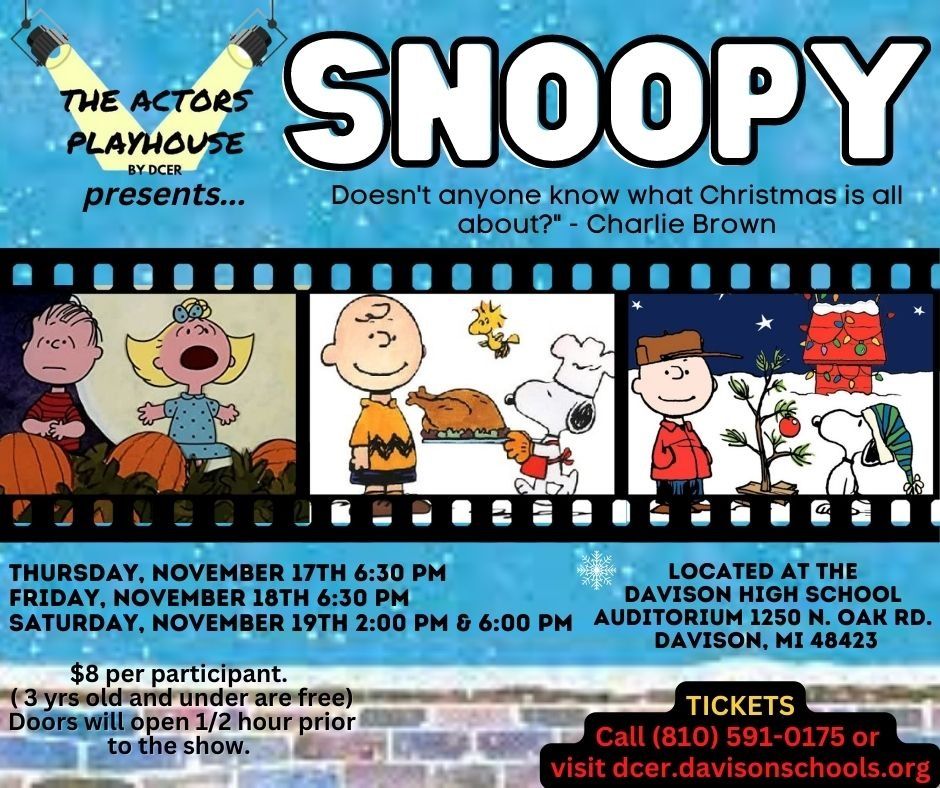 Snoopy Davison High School Auditorium November 17, 2022