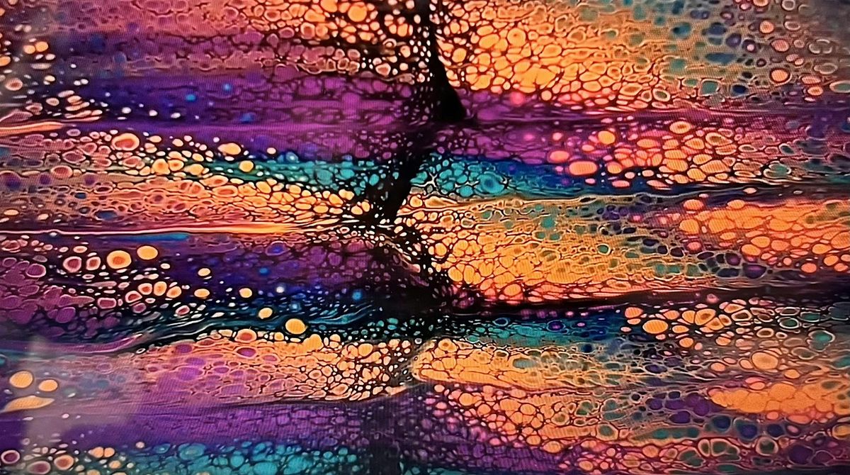Halloween Colors. Acrylic Pouring workshop
