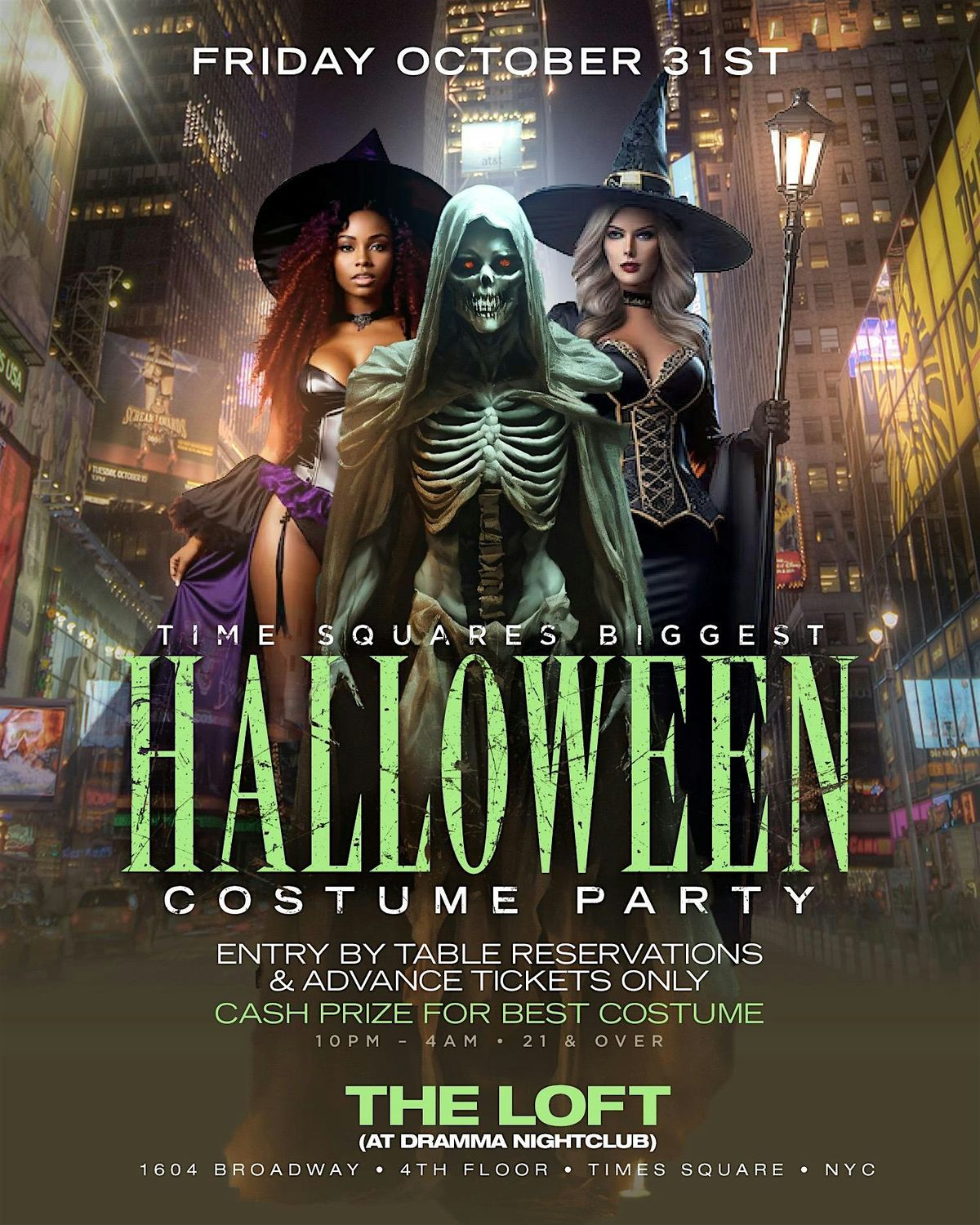 Times Square\u2019s biggest Halloween Costume Party @ the LOFT \u2022 10pm \u2013 4am