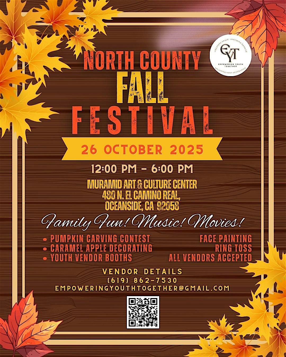 North County Fall Festival -  YOUTH VENDORS WANTED!