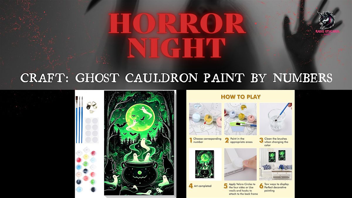 Horror Night: Ghost Cauldron Paint By Numbers