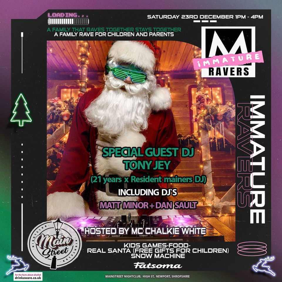 Mainers Xmas Grotto Rave Newport, Shropshire, Telford, EN December