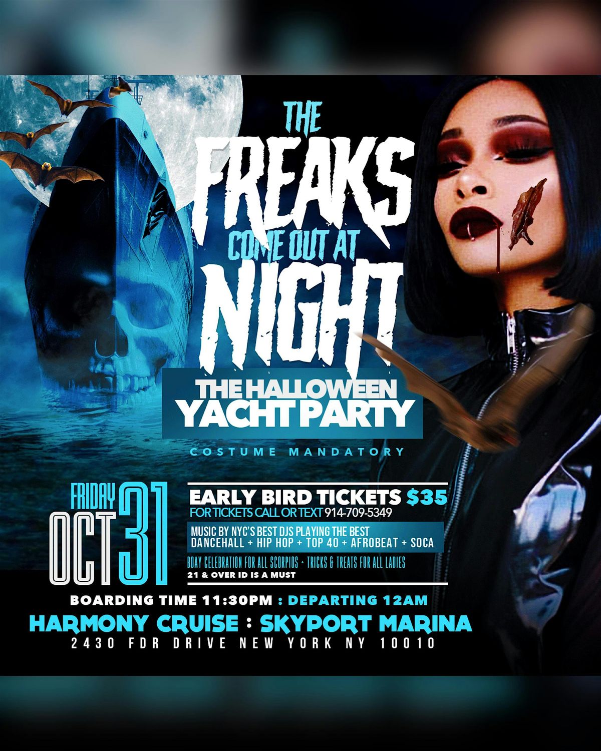 HALLOWEEN PARTY ON THE YACHT ( FREAKS COME OUT AT NIGHT )