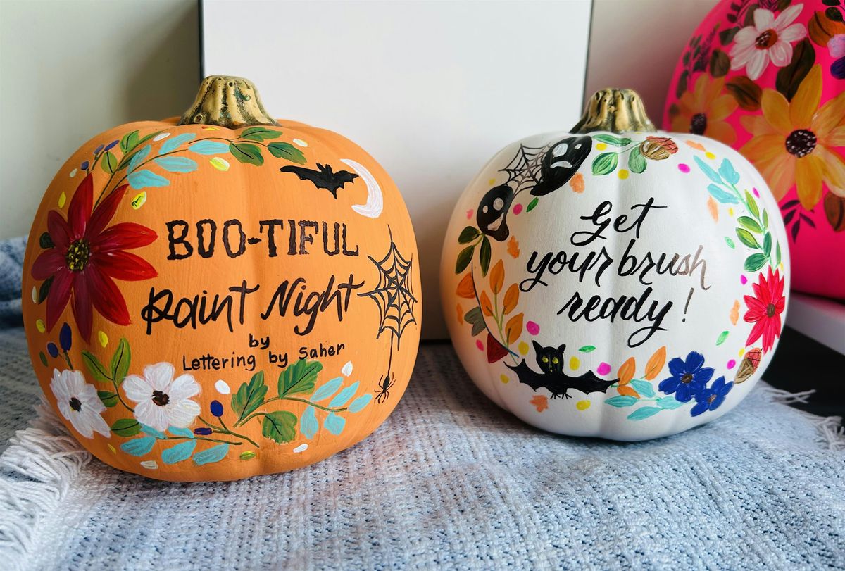 Fall Flourish: Painted & Lettered Pumpkins