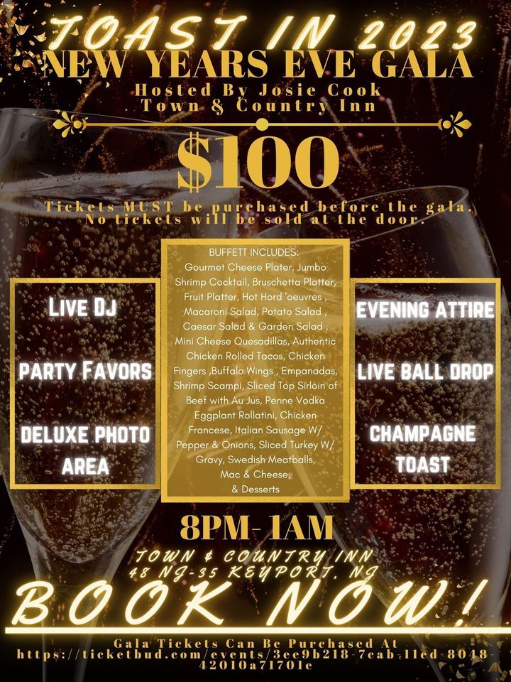 New Years Eve Gala Town & Country Inn, Keyport, NJ December 31 to