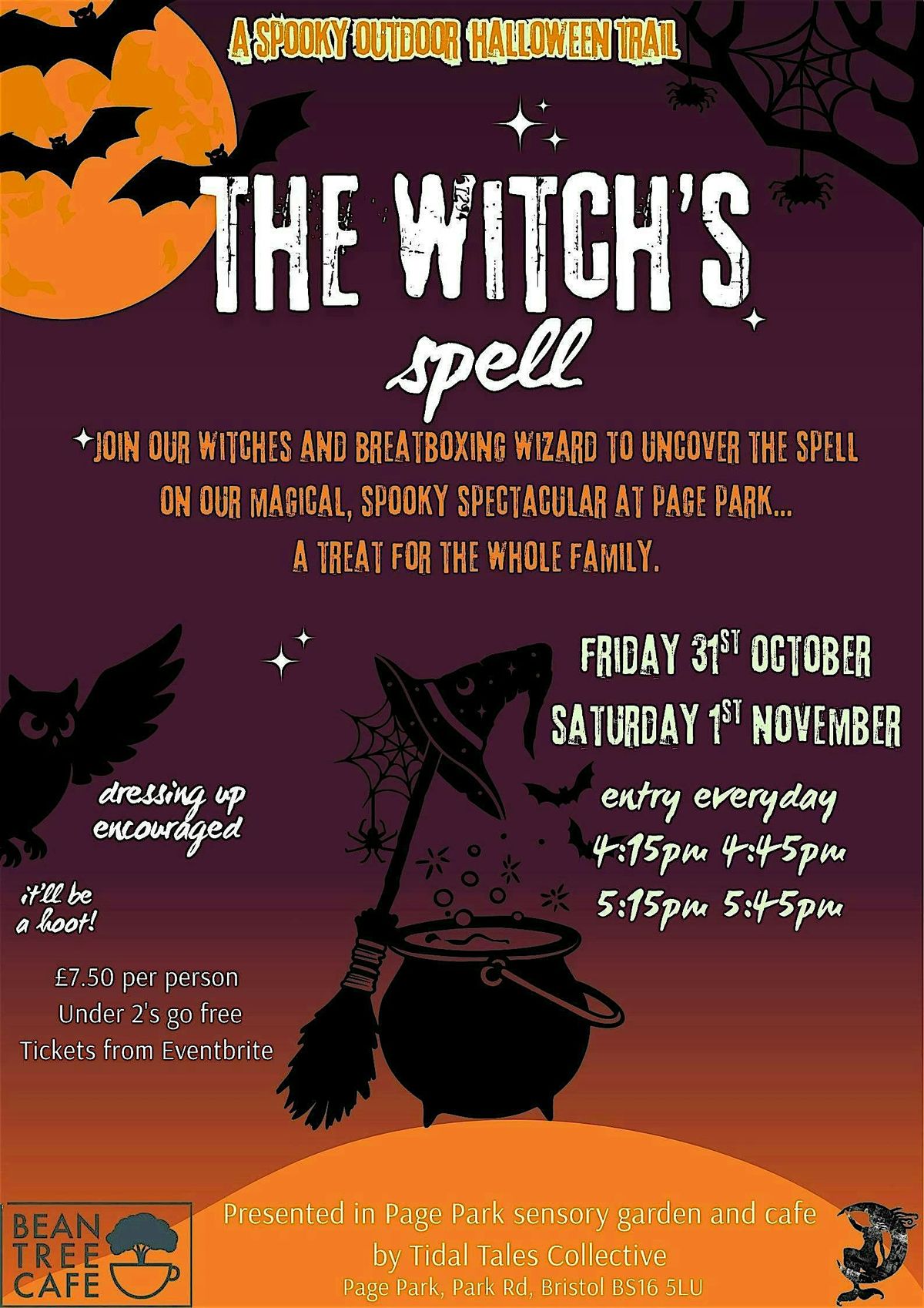 The Witch's Spell, an interactive Halloween trail at Page Park