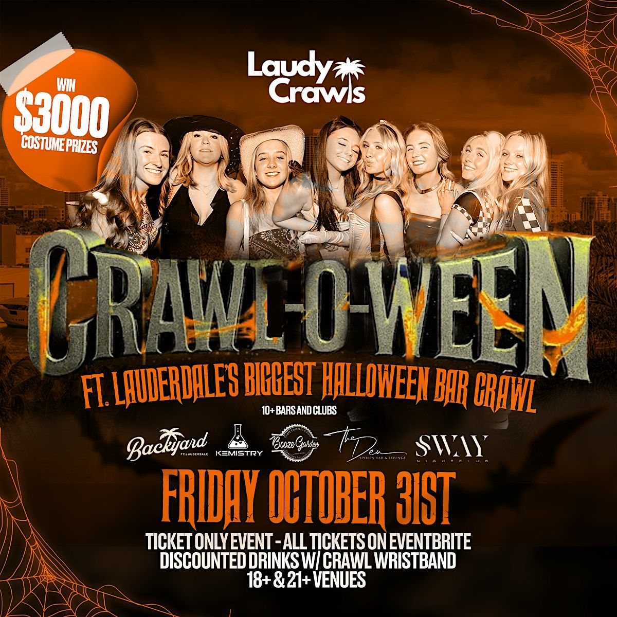 CRAWL-O-WEEN '25: Fort Lauderdale's #1 Halloween Bar Crawl